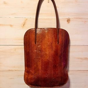 Nina Ricca Brown Alligator Purse